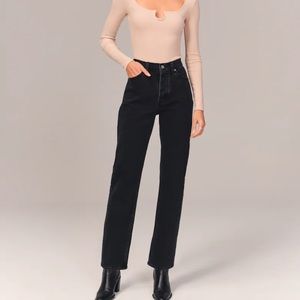 Abercrombie Curve Love High-Rise Dad Jean